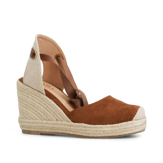 ALPARGATA DE PLATAFORMA OLIVA CON AJUSTE DE CINTAS