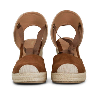 ALPARGATA DE PLATAFORMA OLIVA CON AJUSTE DE CINTAS