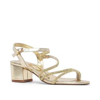 SANDALIA DE TACÓN OPORTO TIRAS STRASS DE FIESTA