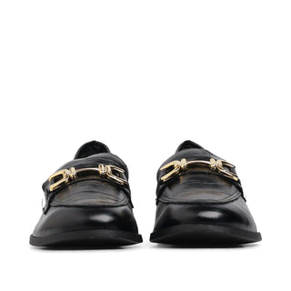 Mocasín de piel RUST con hebilla decorativa