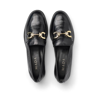 Mocasín de piel RUST con hebilla decorativa