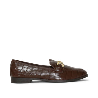 Mocasín de piel RUST con hebilla decorativa