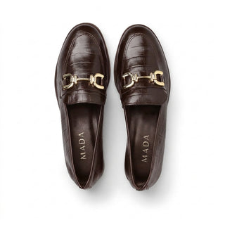Mocasín de piel RUST con hebilla decorativa
