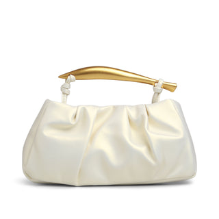 Bolsa con asa metálica SENNA acabado tipo satinada/tornasol