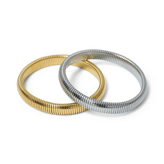 PULSERA BRAZALETE FLEXIBLE MALLA ESTRIADA