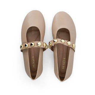 BALERINA TESA CON TIRA DELANTERA DE ESTOPEROLES