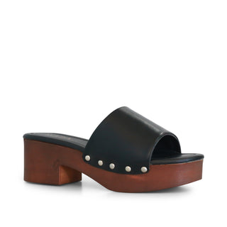 SANDALIA DE TACÓN GRUESO TORI CON ACABADO GAMUZA