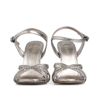 Sandalia de tacón para fiesta TUNDRA tiras en nudo delantero