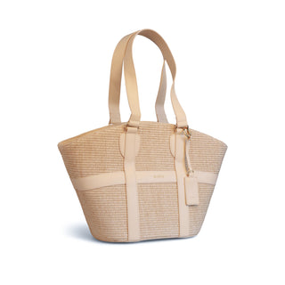 Bolsa maxi shopper trenzada con doble asa WAVES