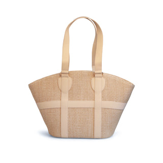 Bolsa maxi shopper trenzada con doble asa WAVES