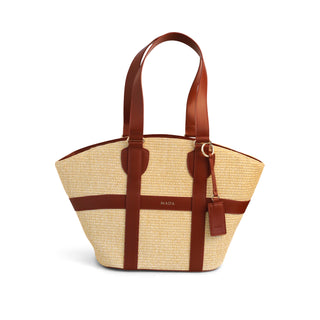 Bolsa maxi shopper trenzada con doble asa WAVES