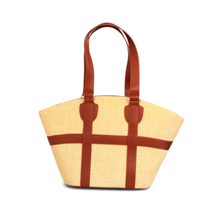 Bolsa maxi shopper trenzada con doble asa WAVES