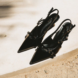 Stiletto semi abierto tory color negro