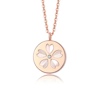 COLLAR FORMA DE FLOR CON BRILLANTE