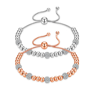 PULSERA CON PERLAS BRILLOSAS